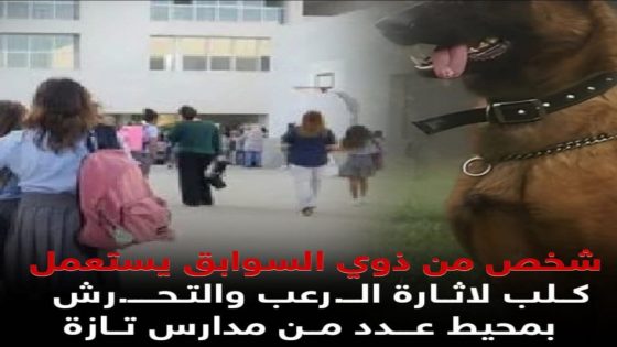 تازة..شخص من ذوي السوابق يستعمل كلب “مالينوا” لاثارة الـ.رعب والتحـ.رش بالقاصرات بمحيط مدارس ابن خلدون وابن بري وابن الياسمين
