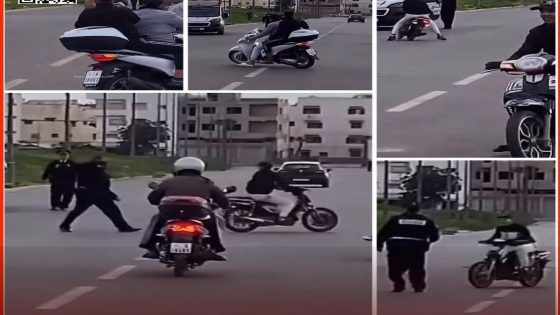 مجموعة من الشباب والمراهقين، راكبين دراجات نارية، كايقومو بأفعال مستفزة تجاه رجال الأمن الوطني
