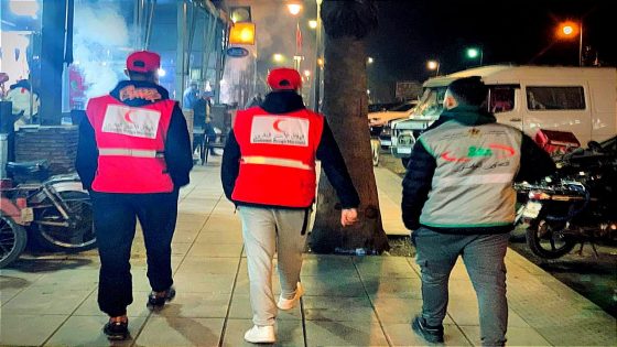 الهلال الأحمر المغربي بالرحامنة يشارك في الجولات الميدانية لإيواء الاشخاص بدون ماوى