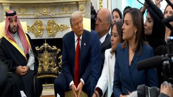 صحافية أفسدت الجو على ترامب و ضيفه السعودي . هكذا تعامل الرئيس الامريكي وابن سلمان مع الموقف المحرج .